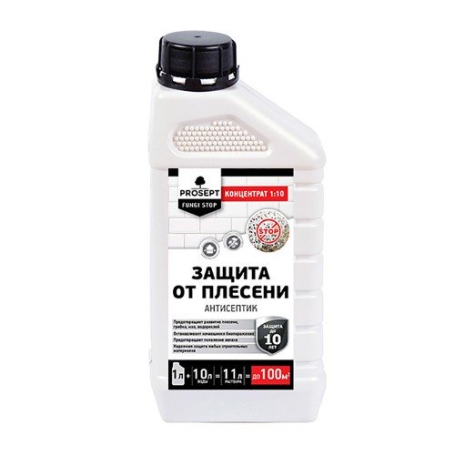 Просепт FUNGI STOP (1л) - антисептик для минеральных поверхностей. Концентрация 1:10