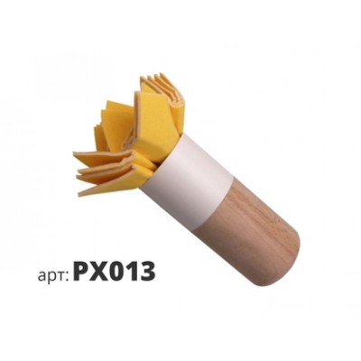 Декоративный тампон замшевый с деревянной ручкой PX013