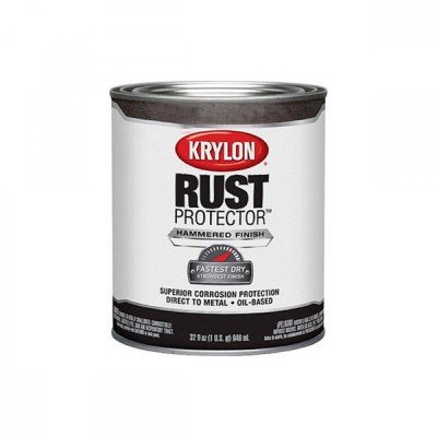 Эмаль KRYLON RUST PROTECTOR Hammered Finish Silver-с молотковым эффектом, Серебро, 0,95 л/1 кв.