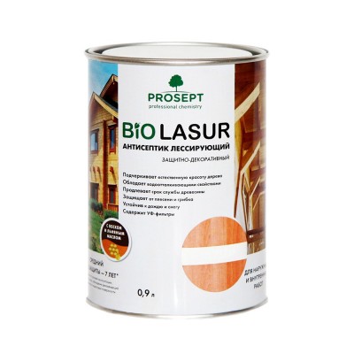 Просепт Биолазурь (0,9л) Антисептик лессирующий/защитно-декоративный цвет орех