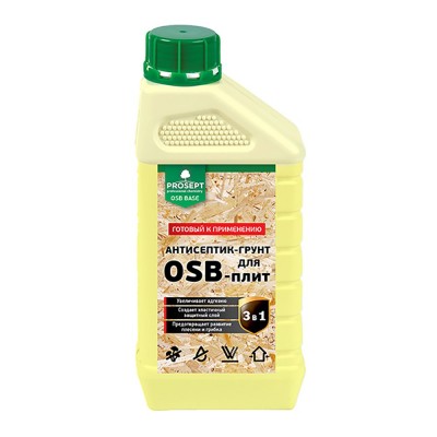 Антисептик ПРОСЕПТ OSB BASE (1л) - грунт для плит OSB, готовый состав 1л