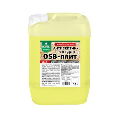 Антисептик ПРОСЕПТ OSB BASE (10л) - грунт для плит OSB, готовый состав 10л
