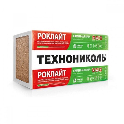 Плита минераловатная РОКЛАЙТ 1200*600*100мм (0,432м3/6шт/4,32м2) (ТехноНИКОЛЬ)