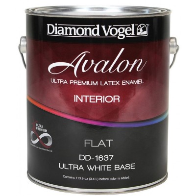 Краска DV AVALON Interior Latex Flat Ultra White Base/Интерьерная Латексная совершенно матовая краска (Экстра Белая)/ 3,70л./DF-1637
