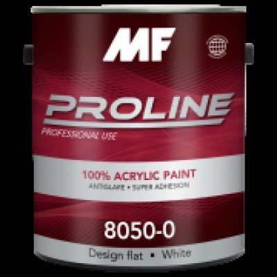 Краска MF Proline 8050 Design Flat  Base A/100% акриловая латексная краска премиального качества для внутренних  и наружных работ. (База A)/ 3,78 л.