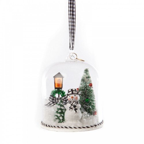 ЕЛОЧНАЯ ИГРУШКА HAPPY HOLIDAYS SNOWMAN CLOCHE 53913-1574