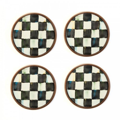 НАБОР ПОДСТАВОК ПОД СТАКАНЫ 4 ШТ. COURTLY CHECK (D9см) 32649-40