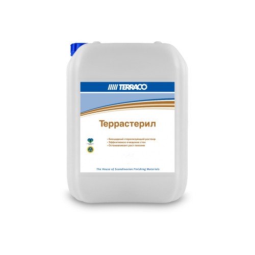 Грунтовка по минеральным основаниям ТЕРРАССТЕРИЛ  5кг, биоцидный очищающий раствор (ТЕРРАКО)