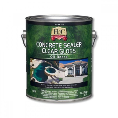 Лак H&C Concrete SealerOil-BasedGlossClear/Силикон-акриловый на алкидной основе по камню для нар. и внут. работ, глянец, прозрачный (3,78 л)