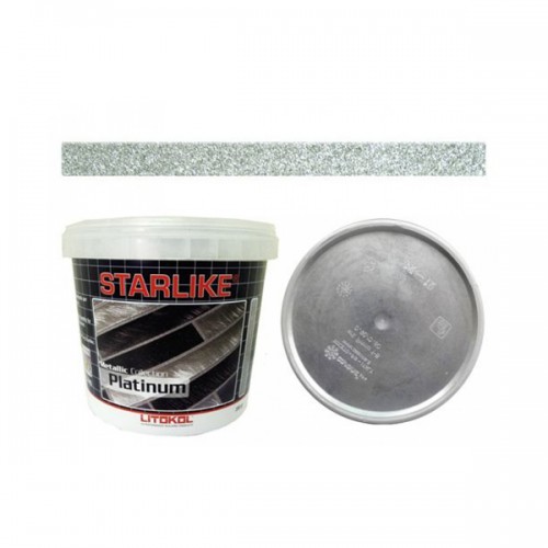 Добавка платиного цвета PLATINUM для эпоксидной затирки Starlike  сочетается с цветом Neutro C340/0,2 гр. (bucket)